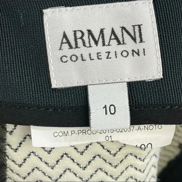 Armani Collezioni Black and white zip back skirt size 10 - Picture 4 of 7